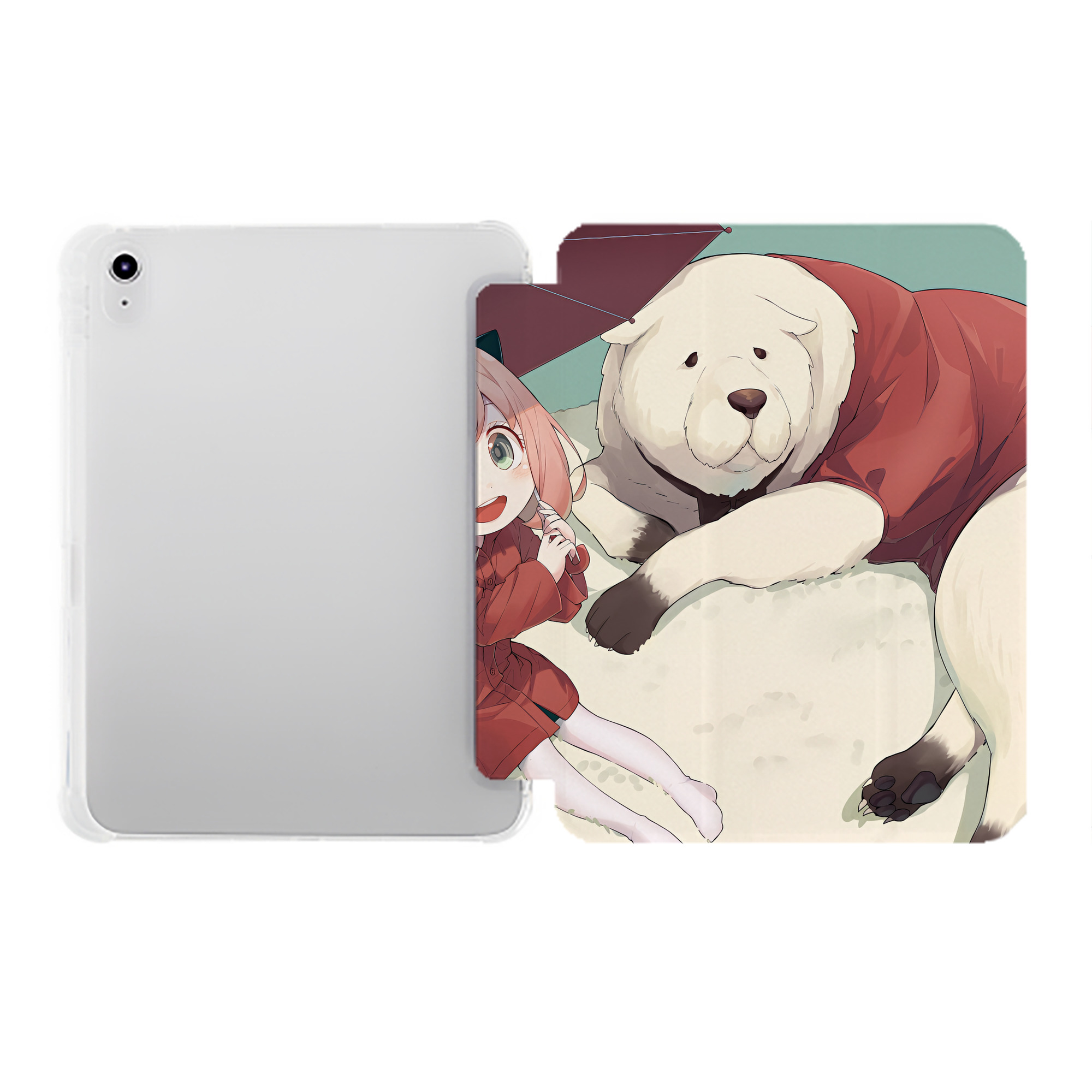 （画像用） SPY×FAMILY间谍家家酒 IPad ケース ペン収納付き 三つ折りスタンド PUレザー×シリコン 対応機種9.5/10.5/10.9インチ